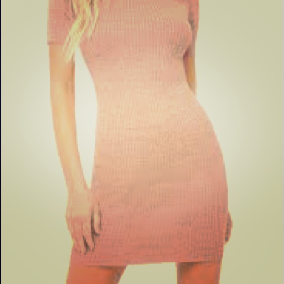 Metallic Ribbed Bodycon Dress - Picture 2 of 7